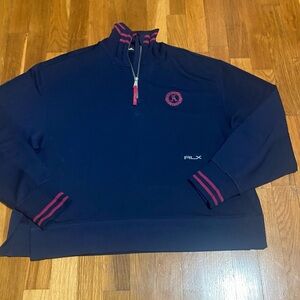 Ralph Lauren Black Label Navy RLX Top runs big